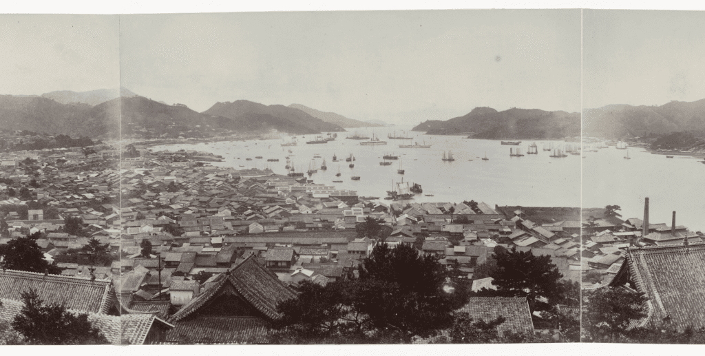 Panoramic view of Nagasaki harbor